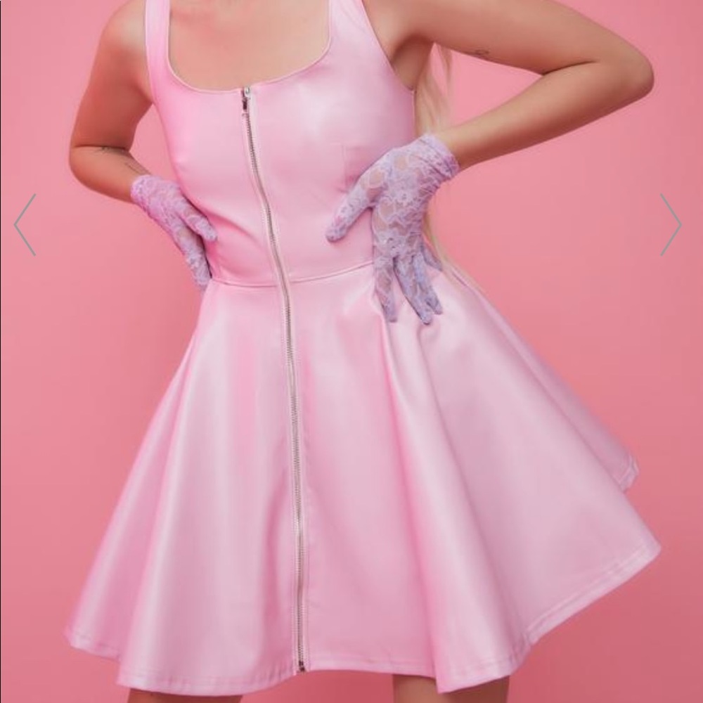 Vegan leather dolls kill dress